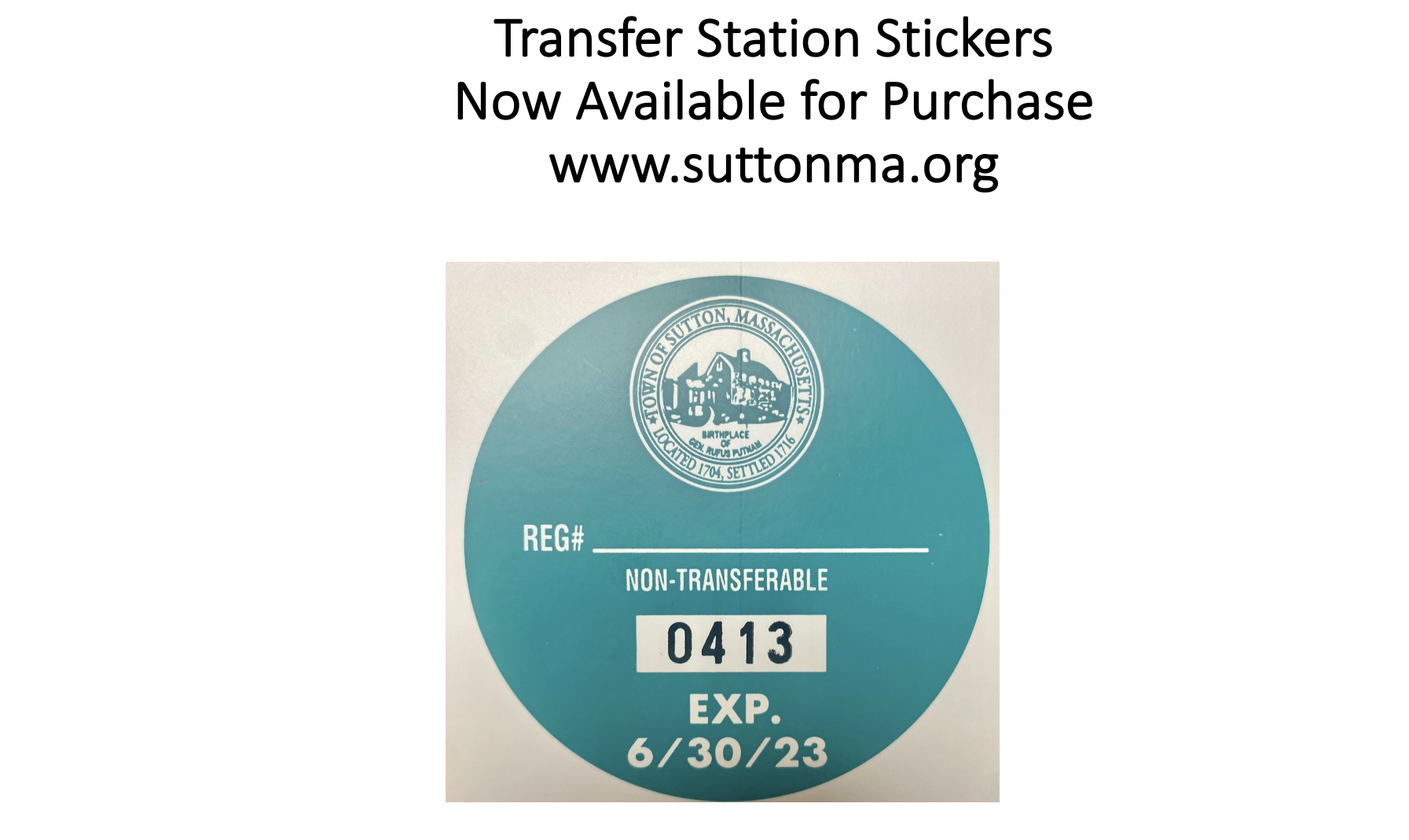 Transfer Station Sticker photo