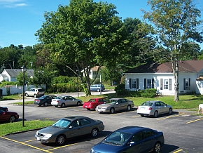 Off-street Parking area for Orchard Apartments