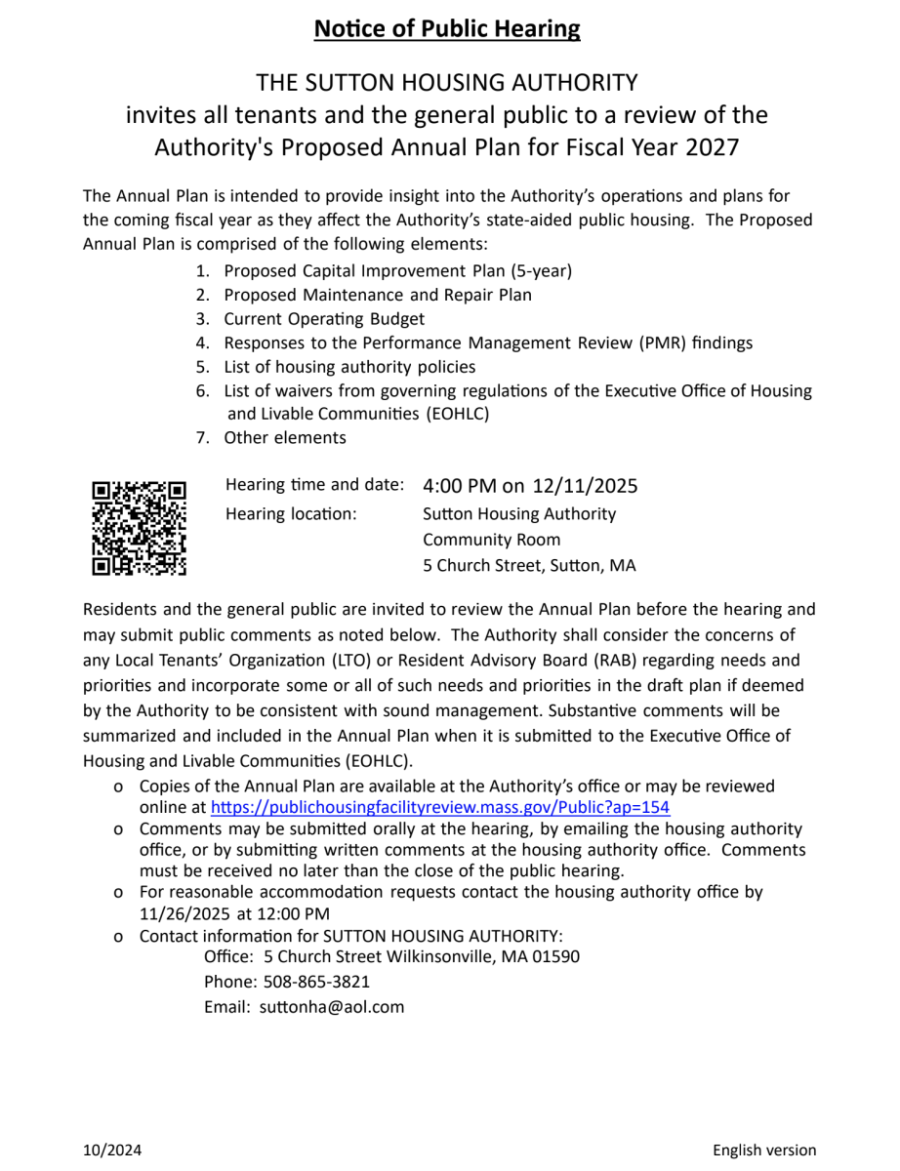 Public Hearing Notice