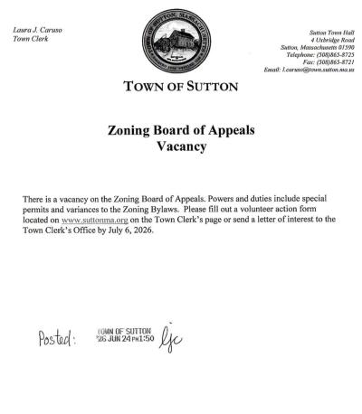 ZBA Vacancy