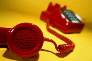 Crime hotline stock photo