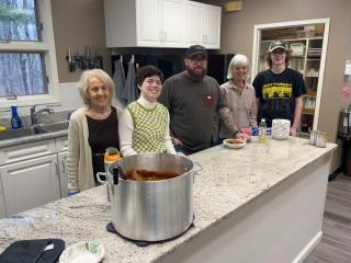 left to right Rosemarie, Rayna, DJ, Mary Helfrich and Amsden