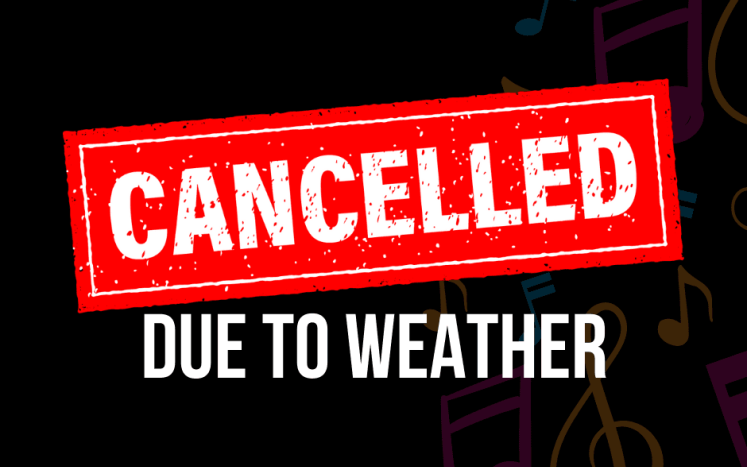 Cancelled Due to Weather graphic