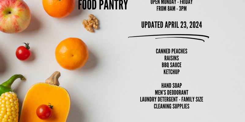 Updated Food Pantry list 4/23/2024