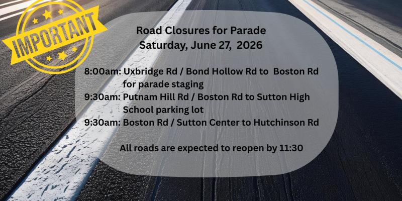 Planning Road Closure for Saturday, June 27 Planning Road Closure for Saturday, June 27
