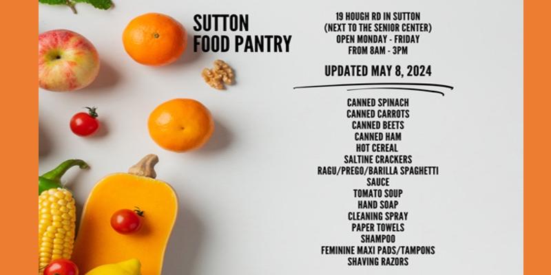 Updated Food Pantry list 5/9
