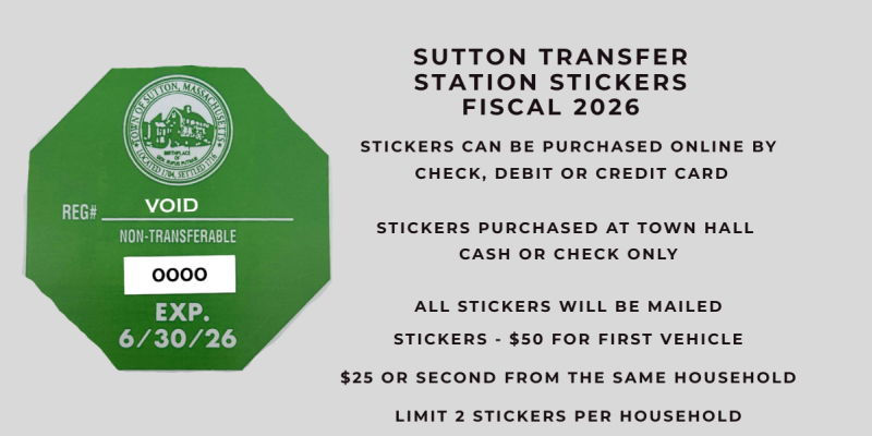 Transfer Station Stickers FY26