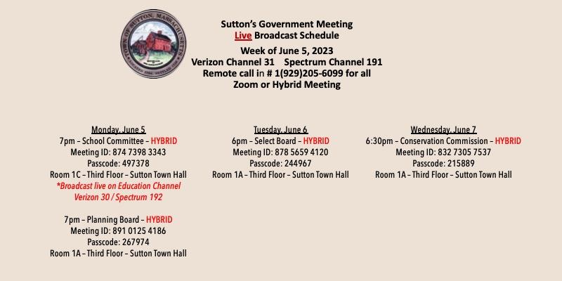 live meeting schedule