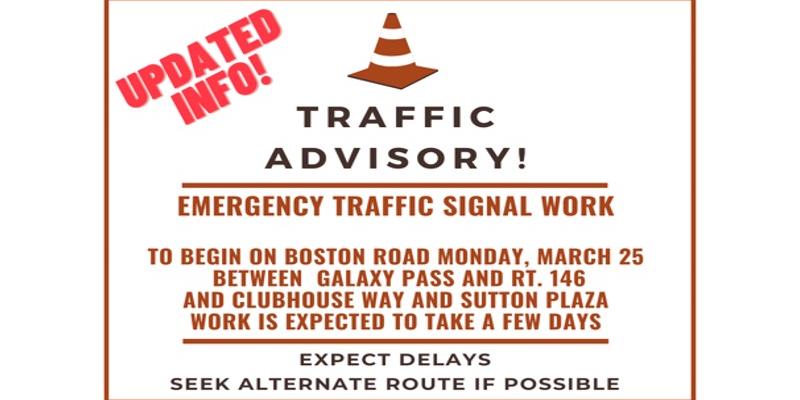 Boston Rd/Rt 146 Traffic Advisory